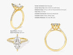 Load image into Gallery viewer, Marquise Cut Moissanite Engagement Ring With Pave Set Side Stones (2.00 Ct)
