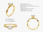 Load image into Gallery viewer, Cushion Twisted Moissanite Engagement Ring With Pave Set Side Stones (1.00 Ct)
