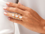 Load image into Gallery viewer, Marquise Twisted Moissanite Engagement Ring With Pave Set Side Stones (1.00 Ct)
