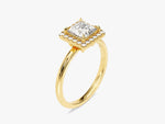 Load image into Gallery viewer, Princess Halo Moissanite Engagement Ring (1.00 Ct)
