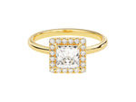 Load image into Gallery viewer, Princess Halo Moissanite Engagement Ring (1.00 Ct)
