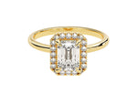 Load image into Gallery viewer, Emerald Halo Moissanite Engagement Ring (1.00 Ct)
