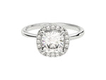 Load image into Gallery viewer, Cushion Halo Moissanite Engagement Ring (1.50 Ct)
