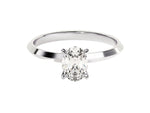 Load image into Gallery viewer, Knife Edge Oval Moissanite Engagement Ring (1.00 Ct)
