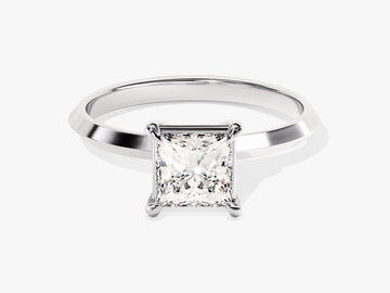 Knife Edge Princess Moissanite Engagement Ring (1.00 Ct)