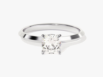 Knife Edge Cushion Moissanite Engagement Ring (1.00 Ct)