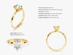 Load image into Gallery viewer, Knife Edge Pear Moissanite Engagement Ring (1.50 Ct)
