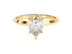 Load image into Gallery viewer, Knife Edge Pear Moissanite Engagement Ring (1.50 Ct)
