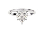 Load image into Gallery viewer, Knife Edge Heart Moissanite Engagement Ring (1.50 Ct)
