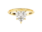 Load image into Gallery viewer, Knife Edge Heart Moissanite Engagement Ring (1.50 Ct)
