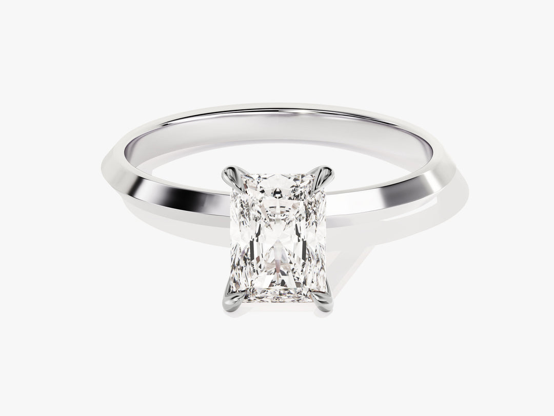 Knife Edge Radiant Moissanite Engagement Ring (1.00 Ct)