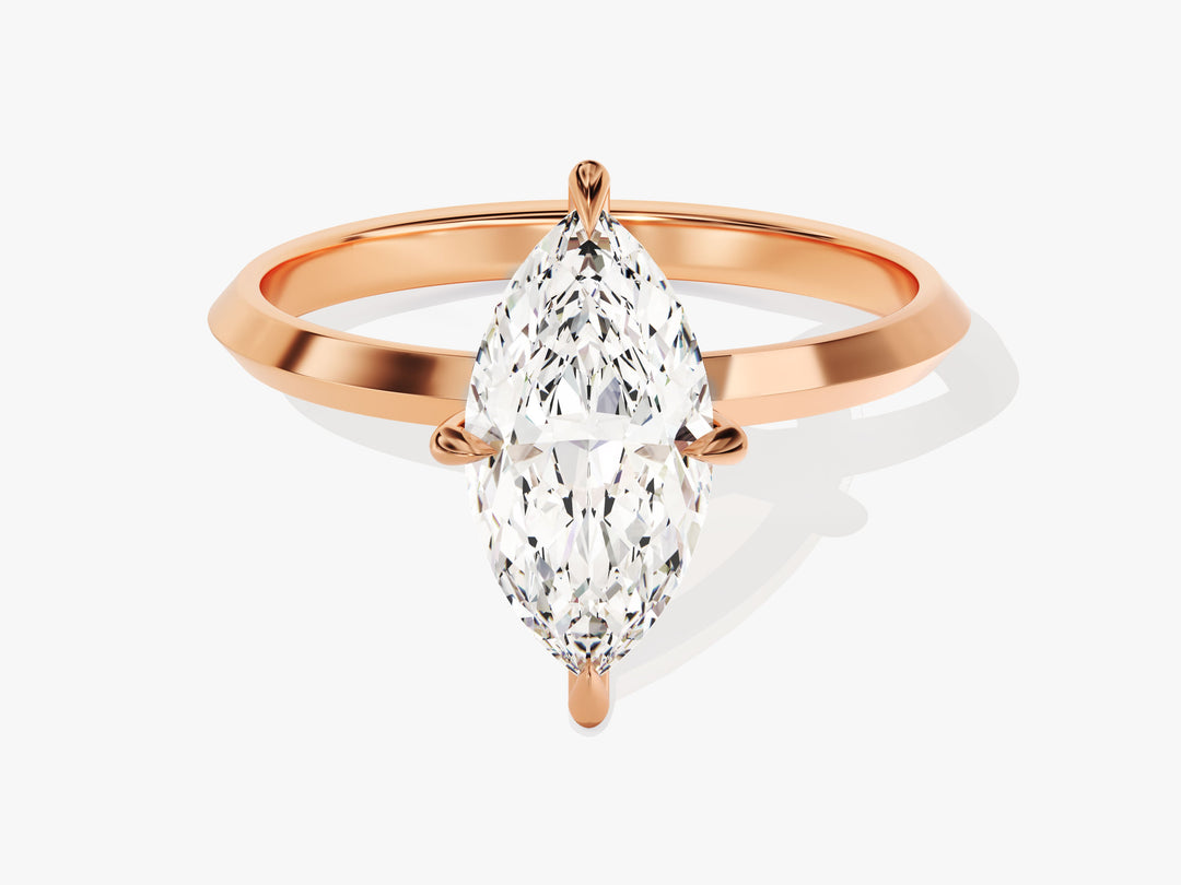 Knife Edge Marquise Moissanite Engagement Ring (1.50 Ct)