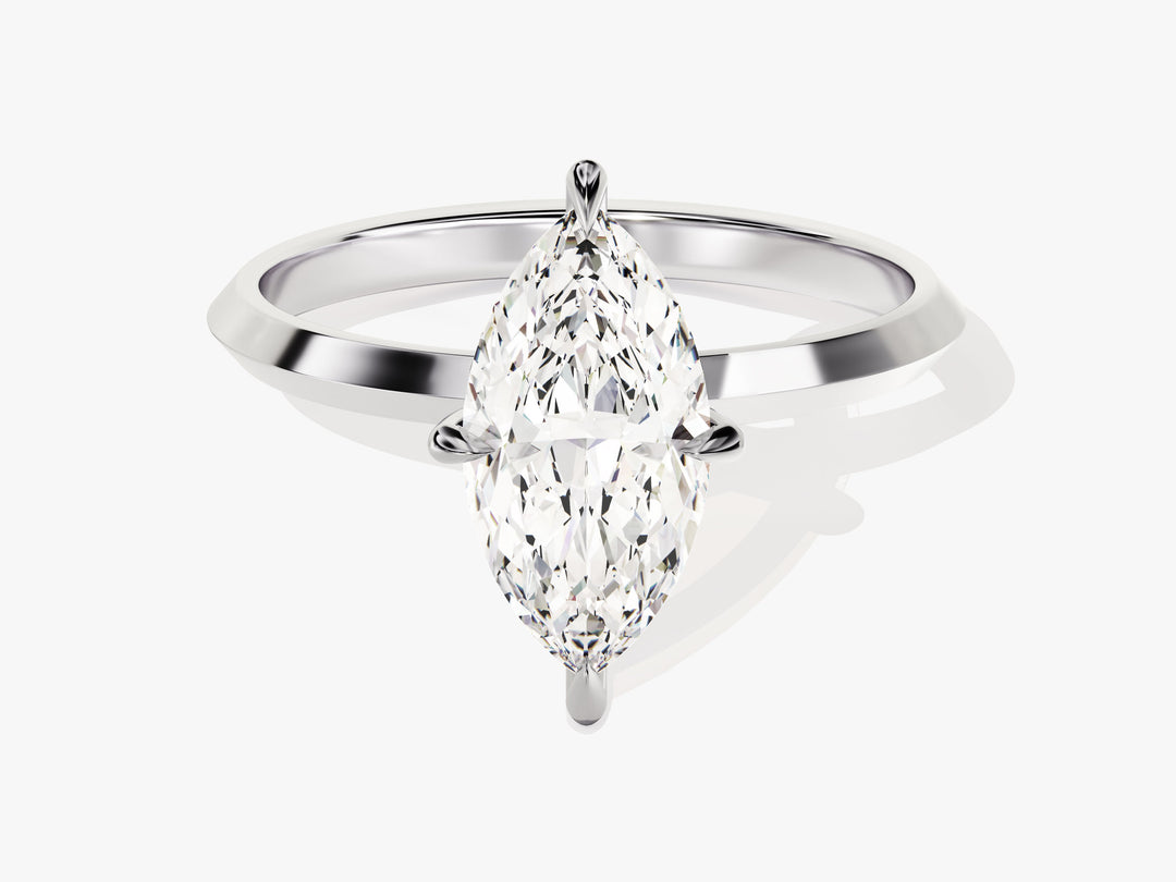 Knife Edge Marquise Moissanite Engagement Ring (1.50 Ct)