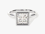 Load image into Gallery viewer, Bezel Princess Moissanite Engagement Ring (1.50 Ct)
