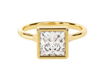 Load image into Gallery viewer, Bezel Princess Moissanite Engagement Ring (1.50 Ct)
