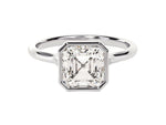 Load image into Gallery viewer, Bezel Asscher Moissanite Engagement Ring (2.00 Ct)
