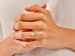 Load image into Gallery viewer, Vintage Marquise Tipped Moissanite Wedding Band