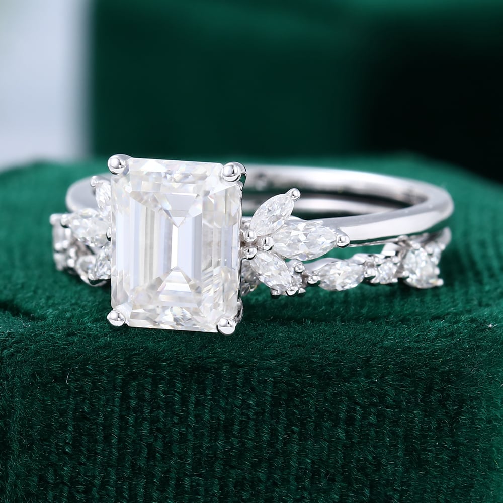 wedding band for emerald cut ring