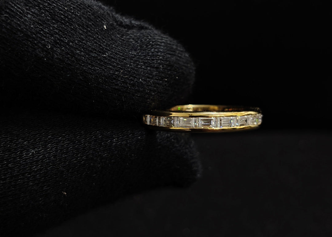 baguette diamond half eternity band​