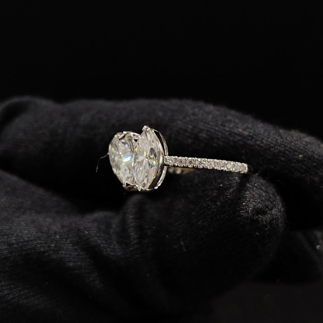 2.0 carat pear shaped diamond ring​