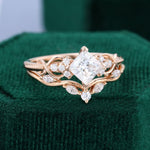Load image into Gallery viewer, Princess Cut Moissanite Wedding Ring Set Infinity Design Bridal Ring Set
