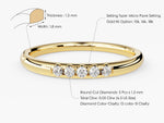 Load image into Gallery viewer, Minimalist Five-stone Moissanite Wedding Band
