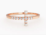 Load image into Gallery viewer, Cross Moissanite Wedding Band
