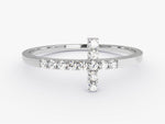 Load image into Gallery viewer, Cross Moissanite Wedding Band
