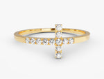 Load image into Gallery viewer, Cross Moissanite Wedding Band
