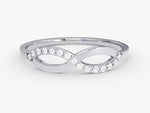 Load image into Gallery viewer, Halfway Set Infinity Moissanite Wedding Band
