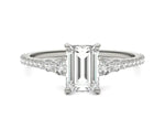 Load image into Gallery viewer, Emerald Signature Graduated Side Stone Engagement Ring
