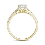 Load image into Gallery viewer, Emerald Signature Graduated Side Stone Engagement Ring
