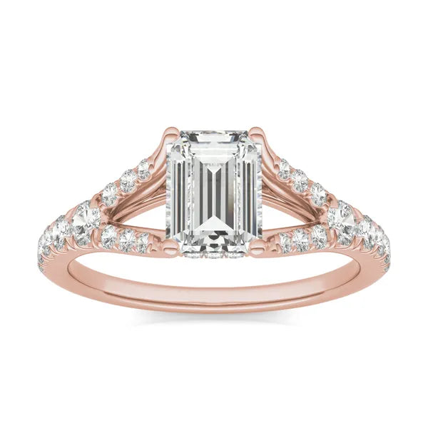 Emerald Duet Engagement Ring