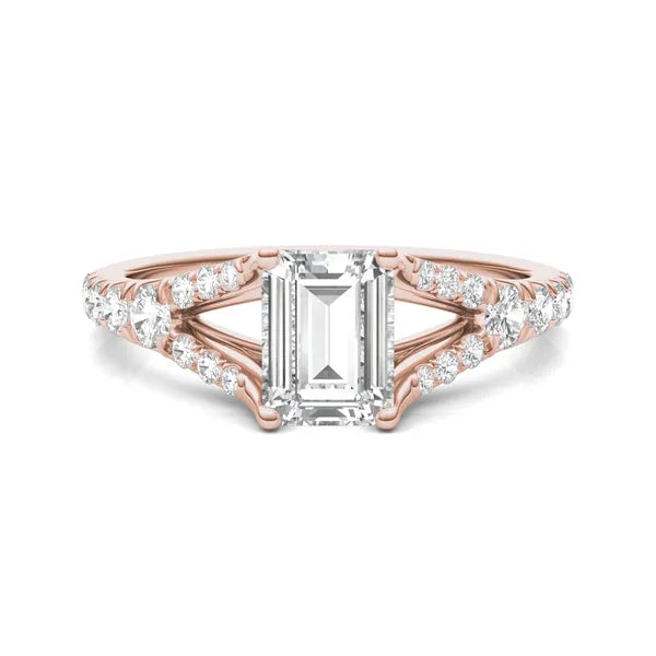 Emerald Duet Engagement Ring
