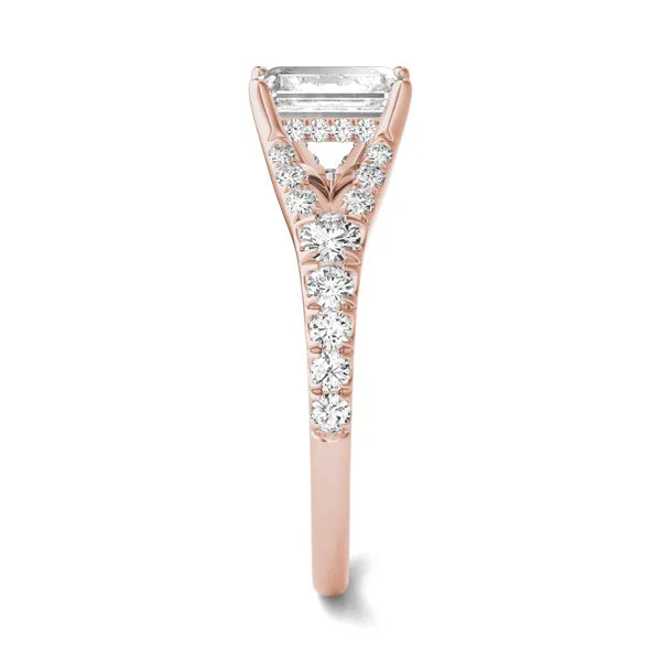 Emerald Duet Engagement Ring