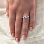 Load image into Gallery viewer, Emerald Duet Engagement Ring
