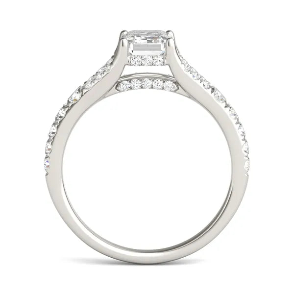 Emerald Duet Engagement Ring