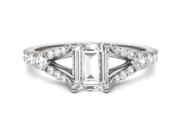 Emerald Duet Engagement Ring