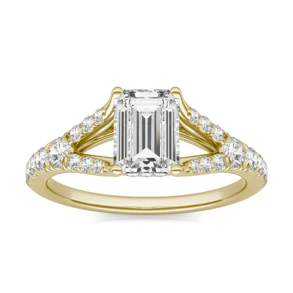 Emerald Duet Engagement Ring