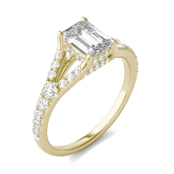 Emerald Duet Engagement Ring