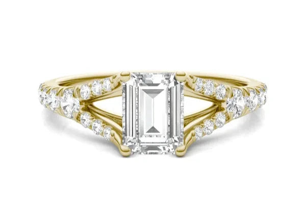 Emerald Duet Engagement Ring