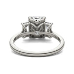 Load image into Gallery viewer, Bezel Emerald Moissanite Engagement Ring Three Stone (2.23 Ct)
