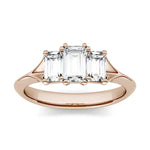 Load image into Gallery viewer, Emerald Trio Classic Engagement Ring
