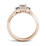 Load image into Gallery viewer, Emerald Trio Classic Engagement Ring
