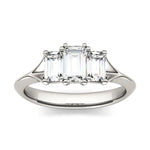Load image into Gallery viewer, Emerald Trio Classic Engagement Ring
