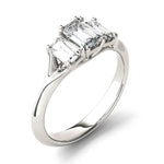 Load image into Gallery viewer, Emerald Trio Classic Engagement Ring
