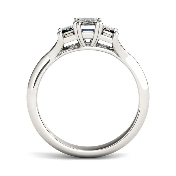 Emerald Trio Classic Engagement Ring