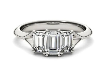 Emerald Trio Classic Engagement Ring