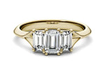 Load image into Gallery viewer, Emerald Trio Classic Engagement Ring
