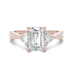 Load image into Gallery viewer, Emerald Expressions Three-stone Engagement Ring
